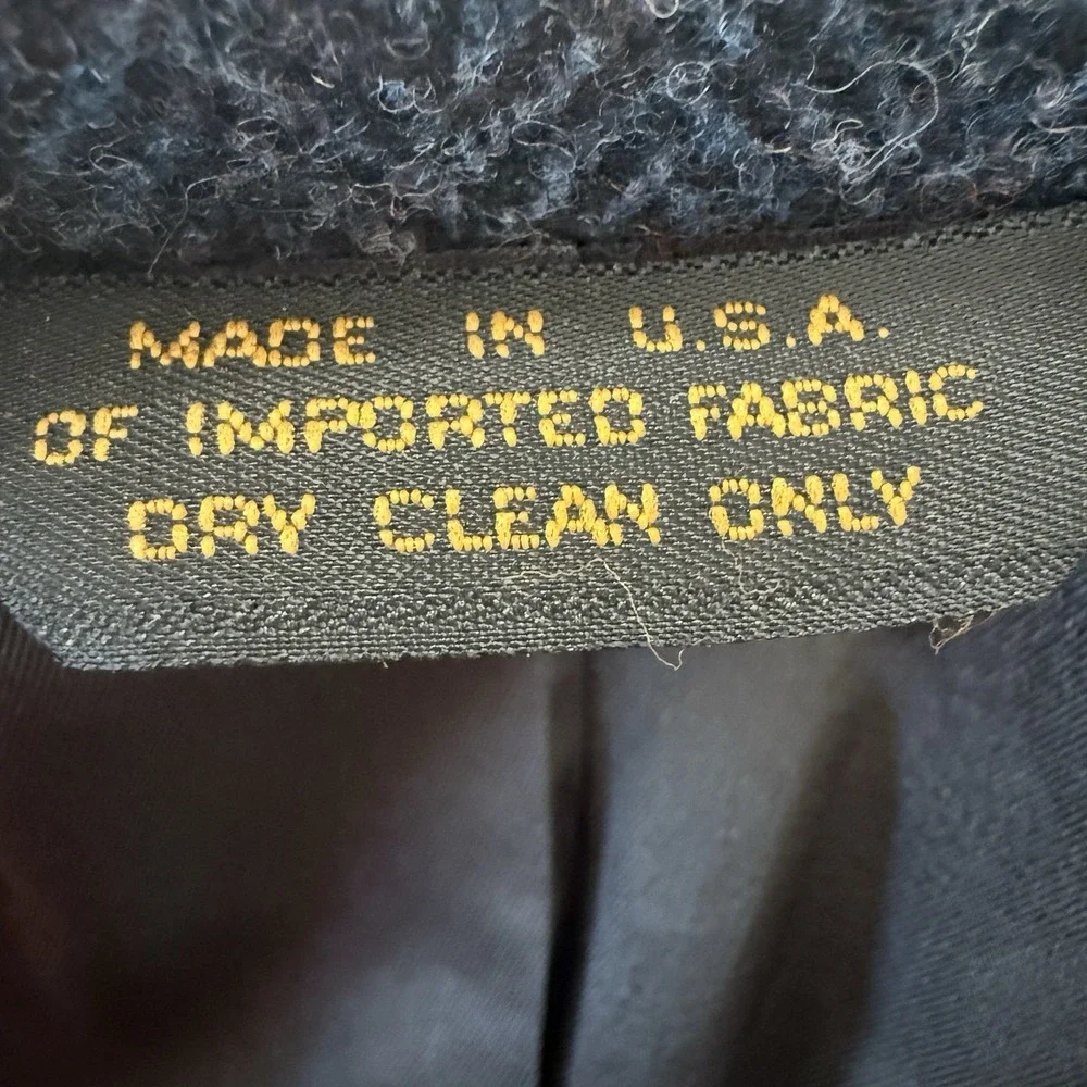 Vintage Mens 100% Wool Herringbone Tweed‎ Sport Coat Jacket Elbow Patch 42L USA